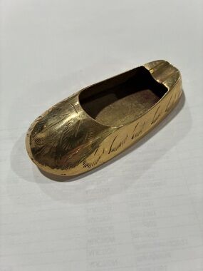 Brass Decorative Shoe Ashtray
